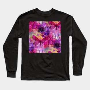 Butterflies Dream In Pink Long Sleeve T-Shirt